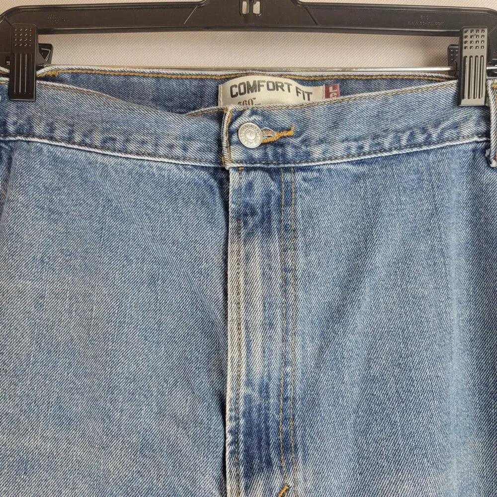 Levi's 560 Mens Size 50X30 Blue Medium Wash Comfort Fit Straight Leg Jeans